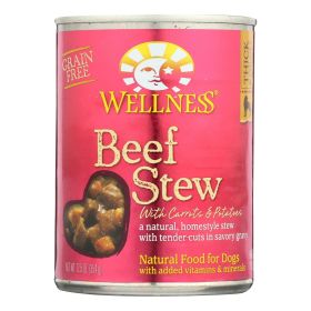 Wellness Pet Dog Food - Beef With Carrot And Potatoes - 12 pack - 12.5 Oz cans