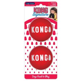 KONG Signature Ball Dog Toy - 2 count (size: large)