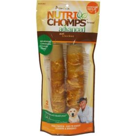 Nutri Chomps Advanced Twists Dog Treat Chicken Flavor (size: 2 ct)