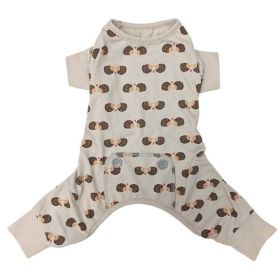 Fashion Pet Hedgehog Dog Pajamas Gray (size: large)