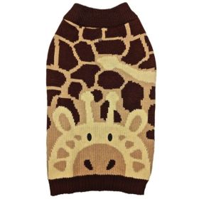 Fashion Pet Giraffe Dog Sweater Brown (size: small)