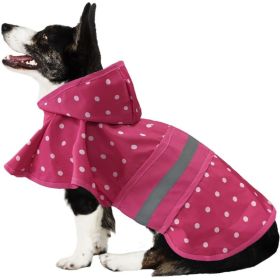 Fashion Pet Polka Dot Dog Raincoat Pink (size: large)