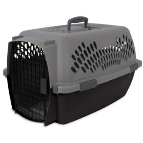 Aspen Pet Fashion Pet Porter Kennel Dark Gray and Black (size: 10-20 lb)