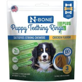 N-Bone Puppy Teething Rings Plus Chicken Flavor (size: 3 ct)