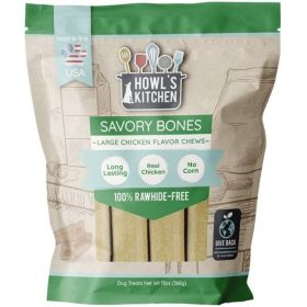 Howls Kitchen Savory Bones Chicken Flavored Chews Large (size: Large 14 oz)