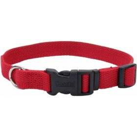 Coastal Pet New Earth Soy Adjustable Dog Collar Cranberry (size: 12-18"L x 3/4"W)