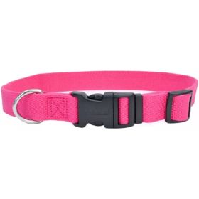 Coastal Pet New Earth Soy Adjustable Dog Collar Fuchsia (size: 12-18"L x 3/4"W)