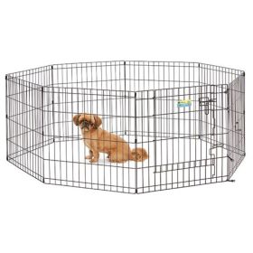 MidWest Contour Wire Exercise Pen with Door for Dogs and Pets (size: 24" tall)