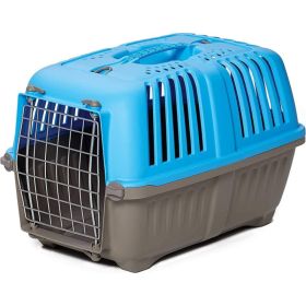 MidWest Spree Pet Carrier Blue Plastic Dog Carrier (size: small)