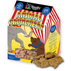 Spunky Pup Animal Crunchers All Natural Dog Biscuit Treat Peanut Butter Flavor (size: 12 oz)