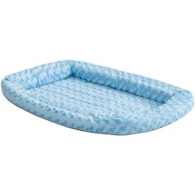 MidWest Double Bolster Pet Bed Blue (size: medium)