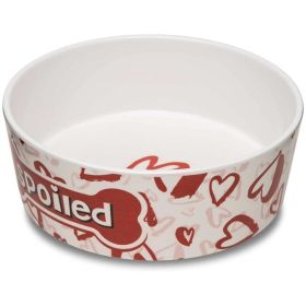 Loving Pets Dolce Moderno Bowl Spoiled Red Heart Design (size: large)