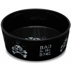 Loving Pets Dolce Moderno Bowl Bad to the Bone Design (size: large)