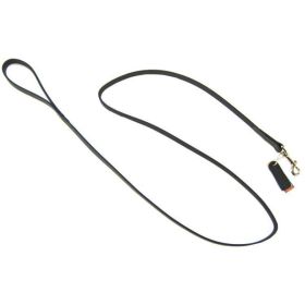 Circle T Leather Lead - 6' Long - Black (size: 6' x 3/4")