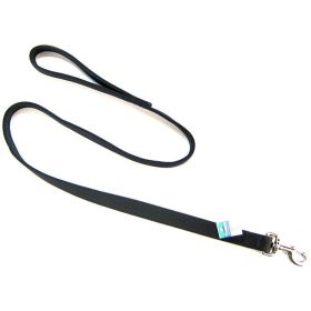 Coastal Pet Double Nylon Lead - Black (size: 48" x 1")