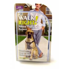 Coastal Pet Walk Right Padded Harness - Black (size: large)