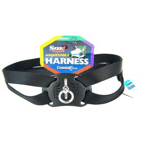 Coastal Pet Size Right Nylon Adjustable Harness - Black (size: large)