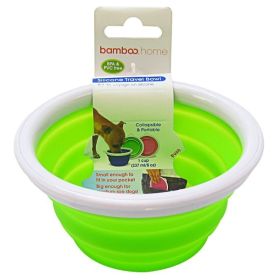 Bamboo Silicone Travel Bowl - Assorted (size: 1 Cup)