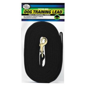 Four Paws Cotton Web Dog Training Lead - Black - 5/8" Wide (size: 15" Long)