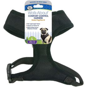 Four Paws Comfort Control Harness - Black (size: Large - For Dogs 11-18 lbs)