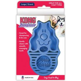 KONG ZoomGroom Dog Brush - Large (size: Boysenberry)