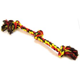 Flossy Chews Colored 3 Knot Tug Rope (size: Large - 25" Long)