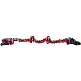 Flossy Chews Colored 4 Knot Tug Rope (size: Large (22" Long))