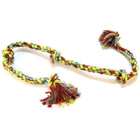 Flossy Chews Colored 5 Knot Tug Rope (size: Super X-Large (6' Long))