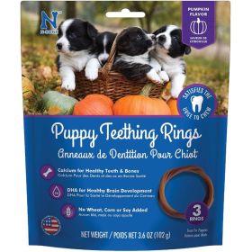 N-Bone Puppy Teething Ring - Pumpkin Flavor - Puppy Teething Ring - 3.5" Diameter (size: 3 pack)