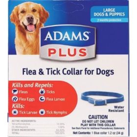 Adams Plus Flea & Tick Collar for Dogs (size: Large Dog)