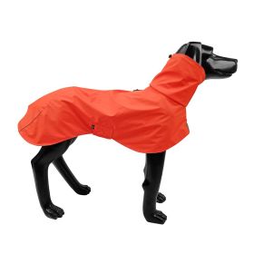 Pet Shell Jacket Dog Waterproof Windproof Raincoat (Option: Orange-L)