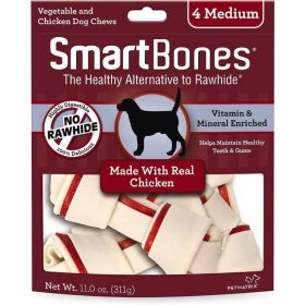 SmartBones Chicken & Vegetable Dog Chews (size: Medium - 5" Long - Dogs 20-40 Lbs (4 Pack))