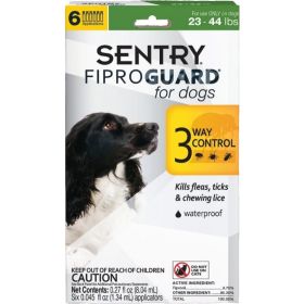 Sentry FiproGuard for Dogs (size: Dogs 23-44 lbs (6 Doses))