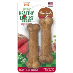 Nylabone Healthy Edibles Wholesome Dog Chews - Roast Beef Flavor (size: Petite 2 pk)