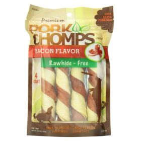 Pork Chomps Premium Pork Twistz - Bacon (size: Large - 4 Count)