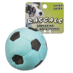 Rascals Latex Soccer Ball for Dogs - 3" Diameter (Color: Blue)