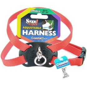 Coastal Pet Size Right Nylon Adjustable Harness - Red (size: small)