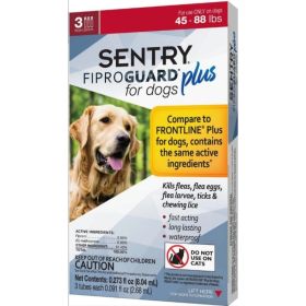 Sentry Fiproguard Plus IGR for Dogs & Puppies - 3 Applications (size: Large (Dogs 45-88 lbs))