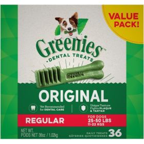 Greenies Regular Dental Dog Treats (size: 36 ct)