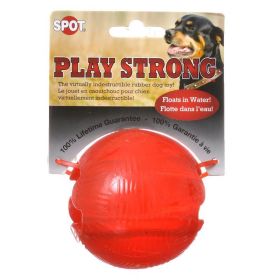 Spot Play Strong Rubber Ball Dog Toy - Red (size: 3.25")