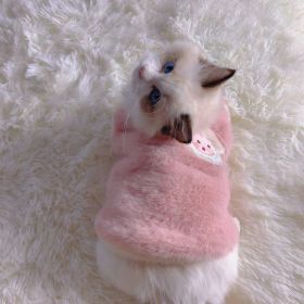 Vest Fluffy Jacket Pet Dog Clothes (Option: Pink-XS)