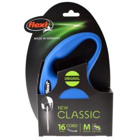 Flexi New Classic Retractable Cord Leash - Blue (size: Medium - 16' Lead)