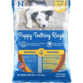 N-Bone Puppy Teething Ring - Chicken Flavor - Puppy Teething Ring - 3.5" Diameter (size: 1 pack)