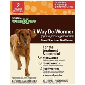 Sentry Worm X Plus (size: Large Dogs - 2 Count)