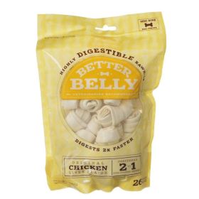 Better Belly Rawhide Chicken Liver Bones (size: Mini 26 ct)