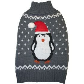 Fashion Pet Gray Penguin Dog Sweater (size: medium)