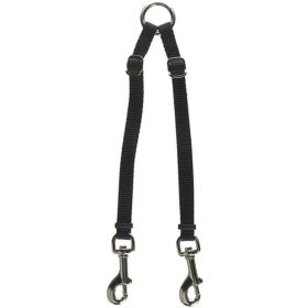 Coastal Pet Two Dog Adjustable Nylon Coupler Black (size: 24"L x 3/8"W)