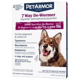 PetArmor 7 Way De-Wormer - 2 count (size: Medium to Large Dogs)