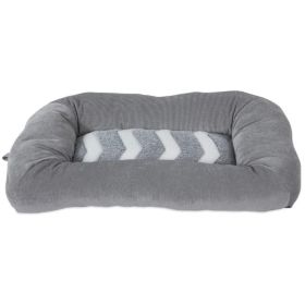 Precision Pet Snoozz ZigZag Mat Pet Bed Gray And White (size: 17" x 11")