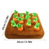 12 Plush Carrots Enrichment Dog Puzzle Toy/ Snuffle Mat